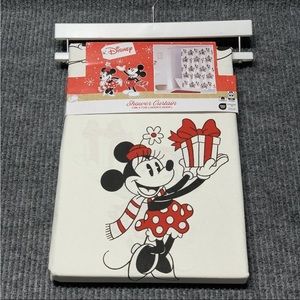 Disney Christmas Shower Curtain Mickey and Minnie Bathroom Set Accessory [7]